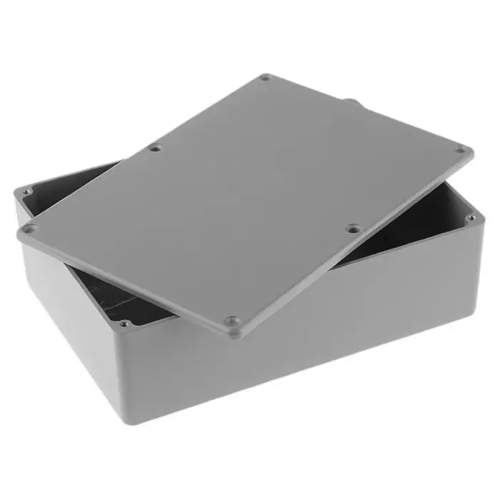 RS PRO Grey Die Cast Aluminium Enclosure Grey Lid 171.9 x 120.9 x 55 mm