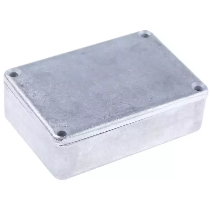 RS PRO Silver Die Cast Aluminium Enclosure IP66 Silver Lid 79.9 x 54.9 x 25.5 mm