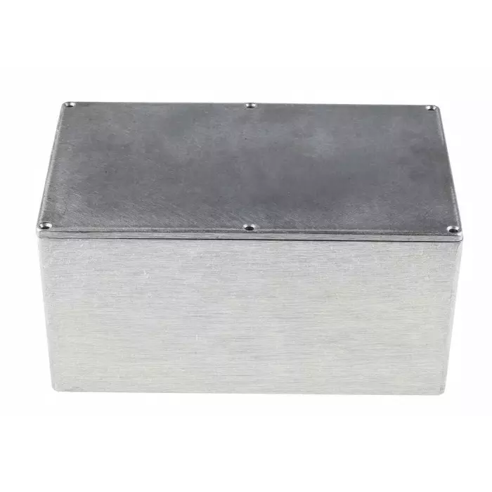RS PRO Silver Die Cast Aluminium Enclosure IP66 Silver Lid 222.2 x 146 x 106.5 mm