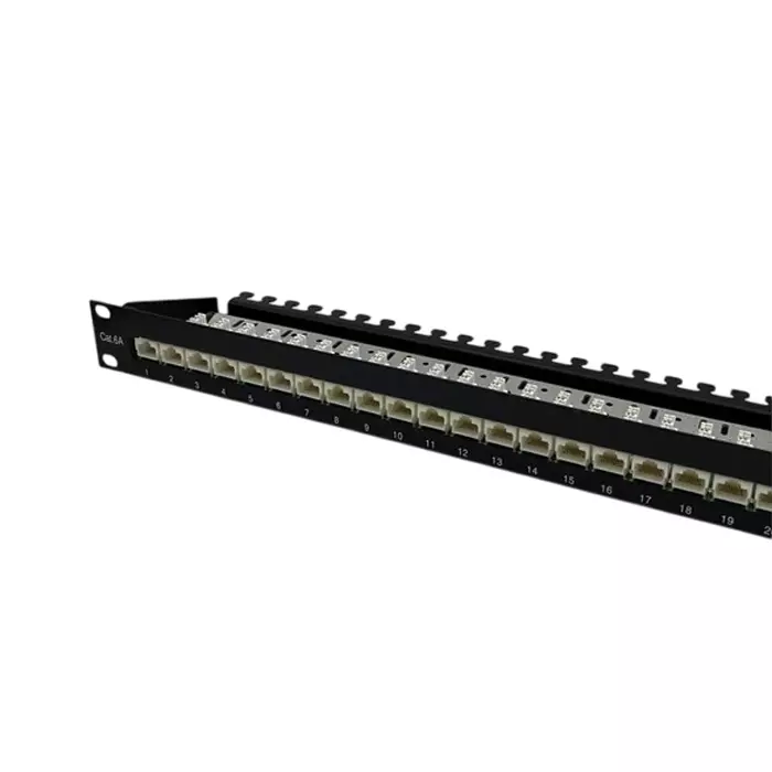 Telegartner Telegartner Data Series Cat6 24 Port RJ11 RJ12 RJ45 RJ Patch Panel Shielded 1U Black, J02023S0051