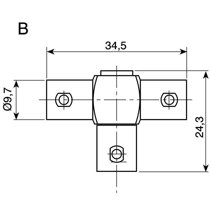 Telegartner Tee 75 Ω RF Adapter BNC Plug to BNC Socket 4 GHz, J01005A0005