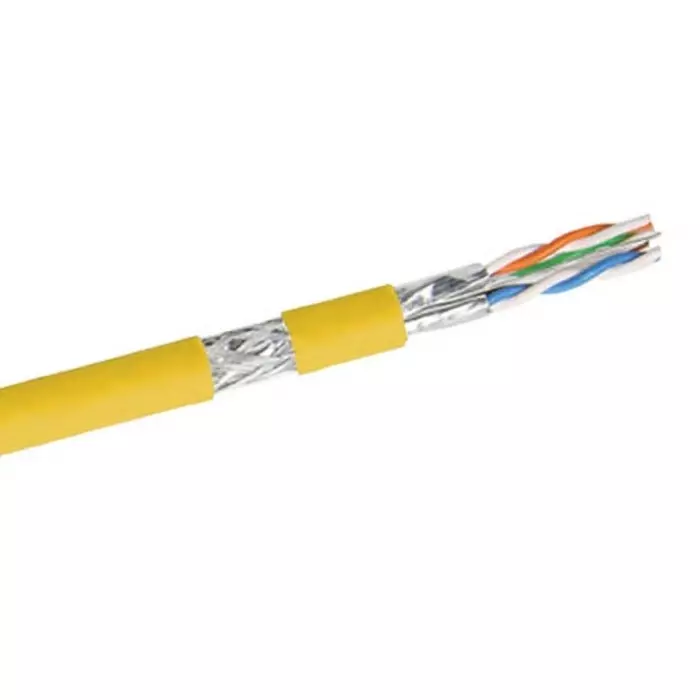 Decelect 500m Cat8 Yellow Aluminium/Mylar Tape Unterminated, TC500S/FTPI8OH