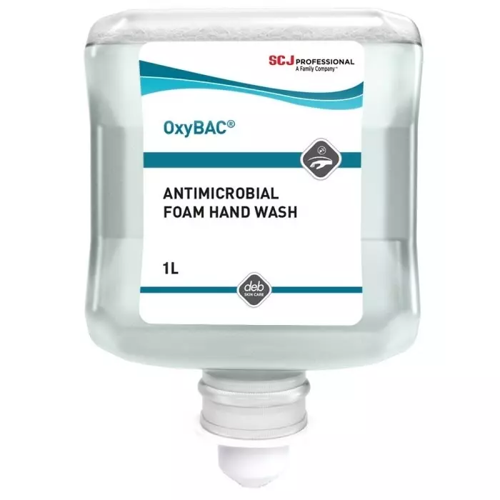 SCJ Professional Unscented OxyBAC® FOAM Foaming Hand Cleaner Dermatologically Tested-1L Cartridge, OXY1L