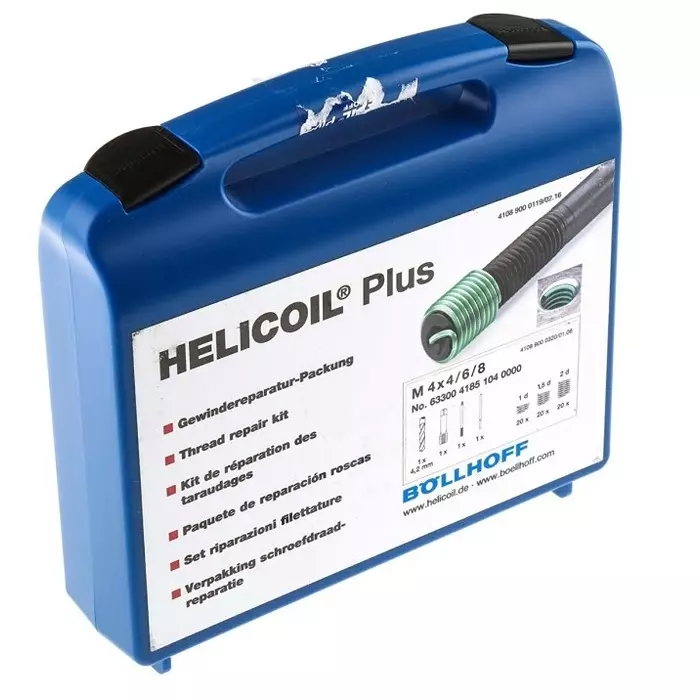 BOLLHOFF Thread Repair Kit 64 Piece Kit, M4x0.7 Thread Size Range, 41851040000