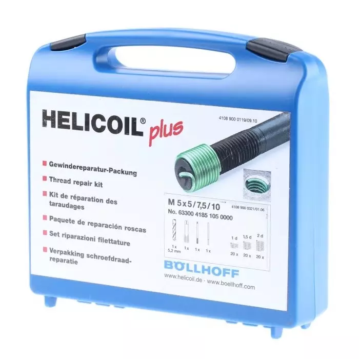 BOLLHOFF Thread Repair Kit 64 Piece Kit, M5x0.8 Thread Size Range, 41851050000