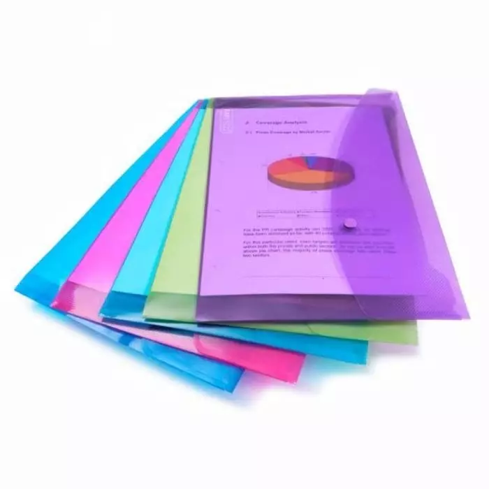 Rapesco Assorted Foolscap Punched Pocket, 688
