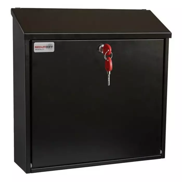 Securikey, BSPB-TOP365-RK Mailbox Black, 365 mm Width, 370 mm Height, 110 mm Depth, 4.1 Kg, BSPB-TOP365-RK