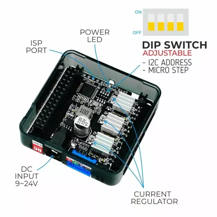 M5Stack GRBL Module 13.2 Stepmotor Driver Motor Driver for ATmega328P-AU DRV8825PWPR for M5 Core M5StickC M5StickV, M035