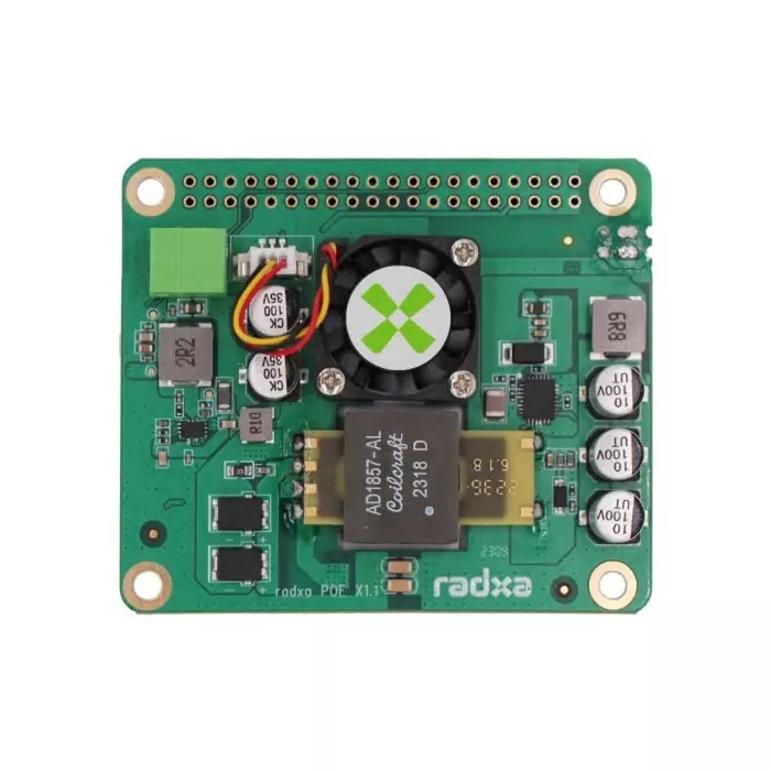 Okdo 25w PoE HAT for ROCK 3A/3B/3C/4C+/5A/5B Single Board Computers, RA017