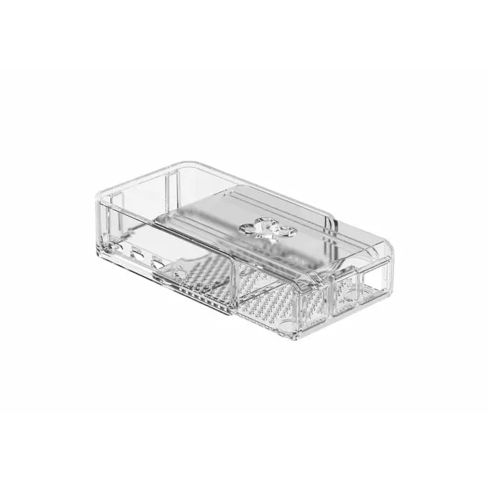 Okdo Pi 4 Slide ABS Case Clear, 95x63x30 mm, ASM-1900138-01_Bulk (Pack of 96)