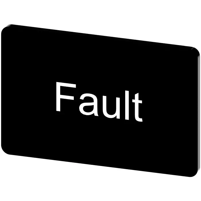 Siemens Labeling Plate, Fault, 3SU1900-0AD16-0EC0