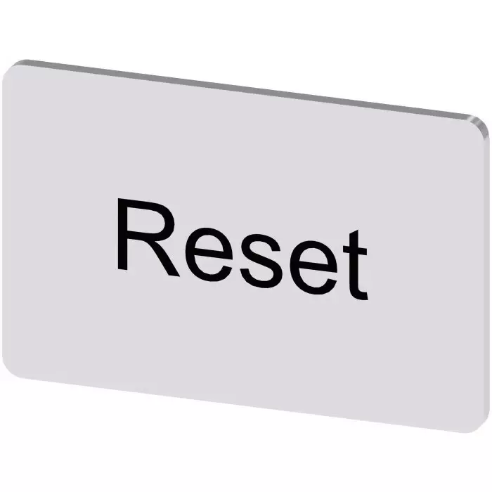 Siemens Labeling Plate, Reset, 3SU1900-0AD81-0DU0
