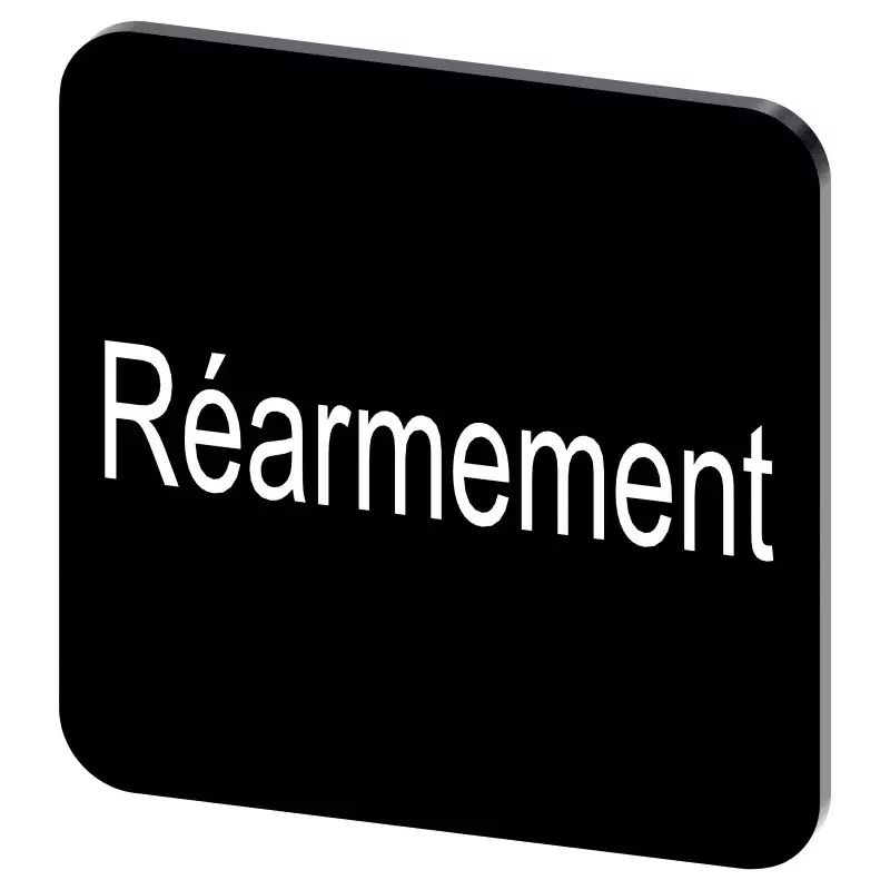 Siemens Labeling Plate, Réarmement, 3SU1900-0AF16-0GV0