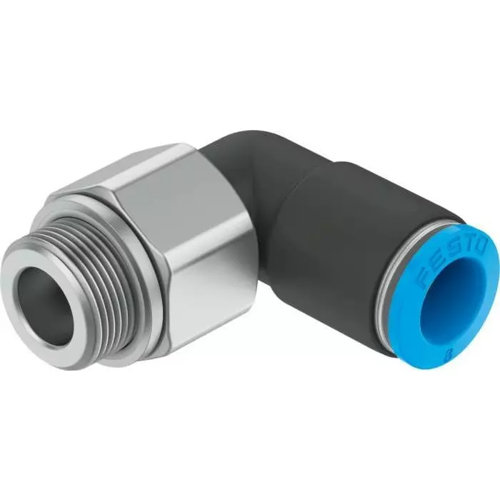 Festo QSRL PBT Pneumatic Rotary Union, G 3/8 Male, Push In 10 mm, QSRL-G3/8-10
