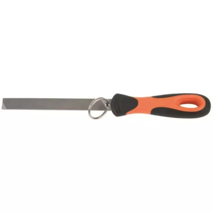 Bahco Second Cut Flat Engineers File 150 mm with Soft-Grip Handle, TAH1-100-06-2-4