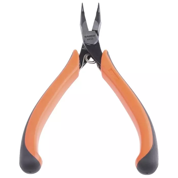 Bahco Long Nose Plier 130 mm Overall Length Bent Tip 23 mm Jaw, 4833