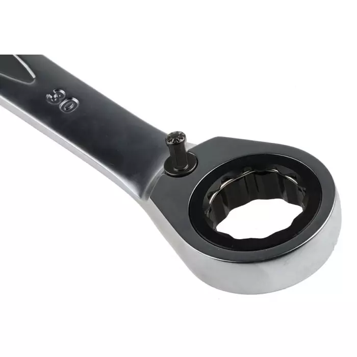 Bahco 1RM Series Ratchet Spanner 30 mm Metric Double Ended 393 mm Overall Length, 1RM-30