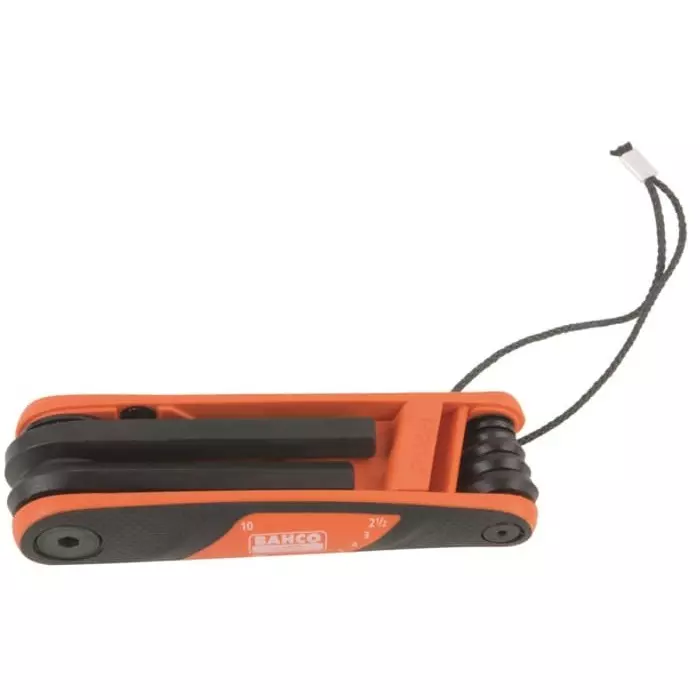 Bahco Folding Metric Hex Key Set 2 to 10 mm, TAHBE-9777B (Set of 7 Pcs)