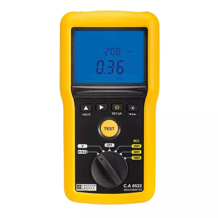 CHAUVIN ARNOUX Insulation Continuity Tester 250 V Min 1000 V Max 40G Ω Max CAT IV - UKAS Calibration, P01140822