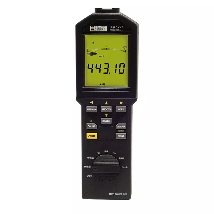 CHAUVIN ARNOUX Tachometer Best Accuracy ±6 Counts - Contact Non Contact LCD 100000 RPM, P01174830