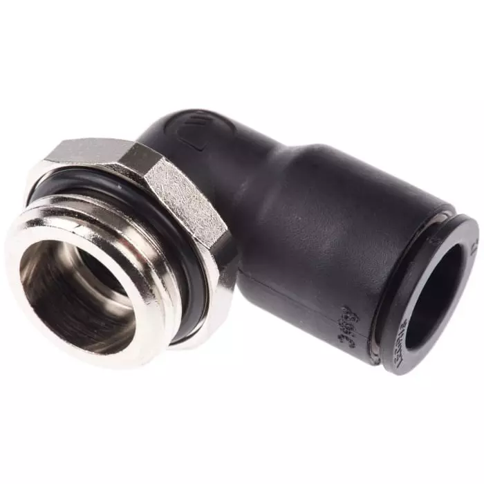 Legris LF3000 Series Elbow Threaded Adaptor G 1/2 Male to Push In 12 mm Threaded-to-Tube Connection Style, 3199 12 21 (Pack of 2 Pcs)