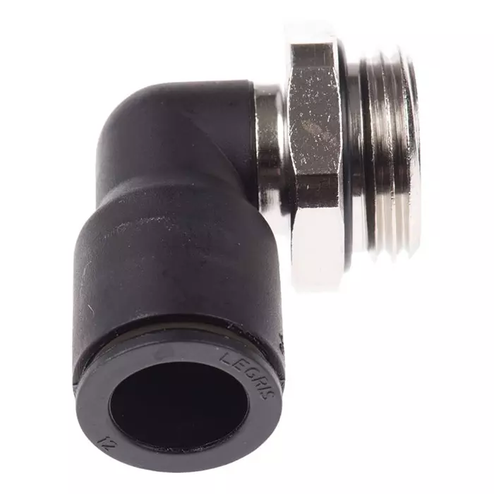 Legris LF3000 Series Elbow Threaded Adaptor G 1/2 Male to Push In 12 mm Threaded-to-Tube Connection Style, 3199 12 21 (Pack of 2 Pcs)