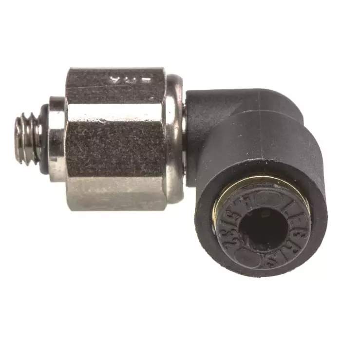Legris LF3000 Series Elbow Threaded Adaptor M5 Male to Push In 4 mm Threaded-to-Tube Connection Style, 3189 04 19 (Pack of 5 Pcs)