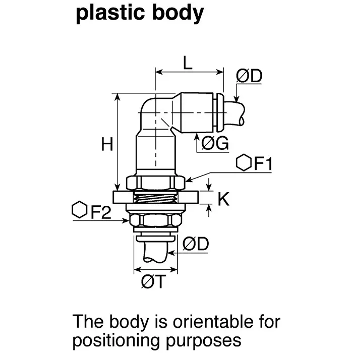 Legris LF3000 Series Bulkhead Tube-to-Tube Adaptor Push In 12 mm to Push In 12 mm Tube-to-Tube Connection Style, 3139 12 00 (Pack of 2 Pcs)