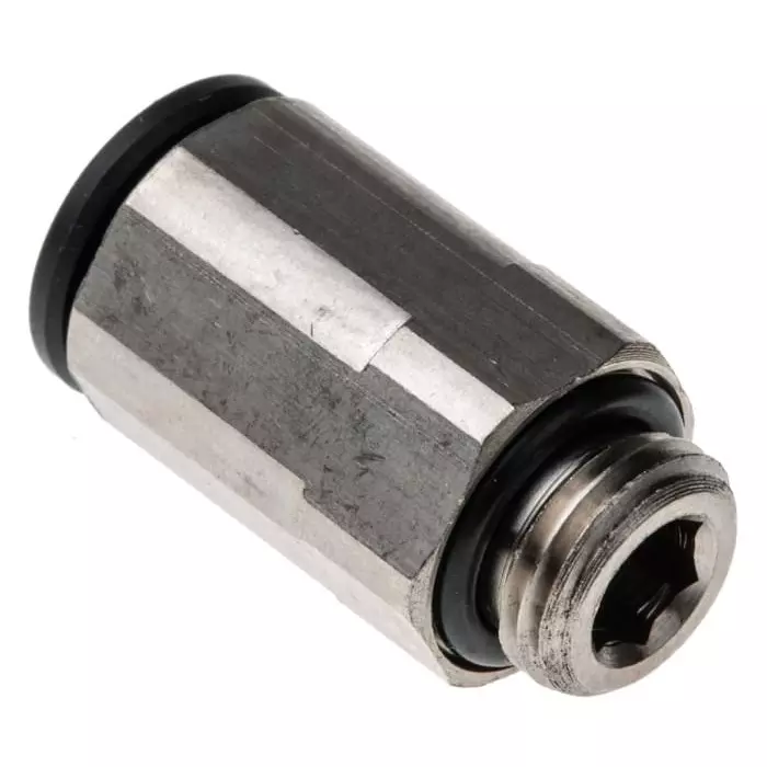 Legris LF3000 Series Straight Threaded Adaptor M10 Male to Push In 8 mm Threaded-to-Tube Connection Style, 3101 08 60 (Pack of 5 Pcs)