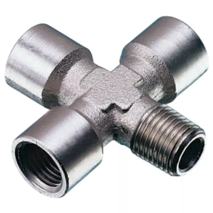 Legris Cross Threaded Adaptor, R 1/8 Male to G 1/8 Female, Threaded Connection Style, 0909 00 10 (Pack of 2 Pcs)