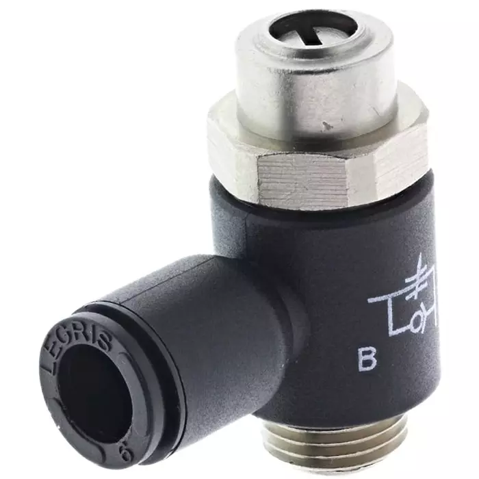 Legris 7011 Series Tube Flow Regulator 6 mm Tube Inlet Port x G 1/8 Male Outlet Port, 7011 06 10