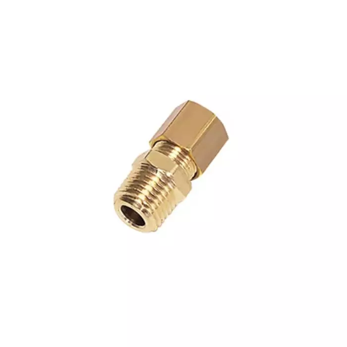 Legris Brass Pipe Fitting Straight Push Fit Compression Olive Male NPT 1/4 inch 1/4 inch 6 mm, 0105 06 14 (Pack of 10 Pcs)