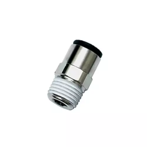 Legris LF 3000 Series Stud Fitting 1/4  inch to R 1/4 Male Tube-to-Port Connection Style, 3175 56 13 (Pack of 10 Pcs)