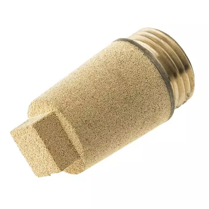 Legris 0670 Series Pneumatic Silencer Sintered Bronze 12 Bar Threaded G 1/2 Male (Pack of 10 Pcs)