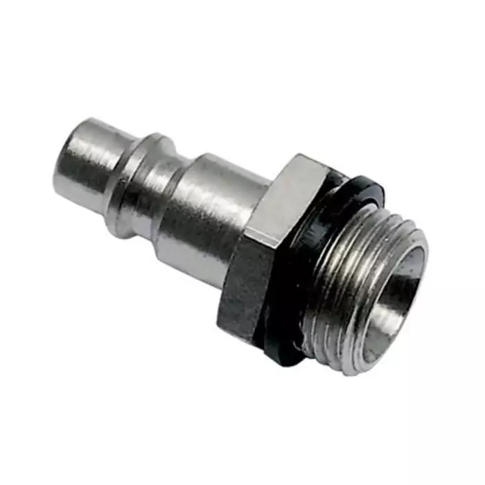 Legris Steel Male Pneumatic Quick Connect Coupling, G 1/4 Male Threaded, 9087U06 13 (Pack of 5 Pcs)