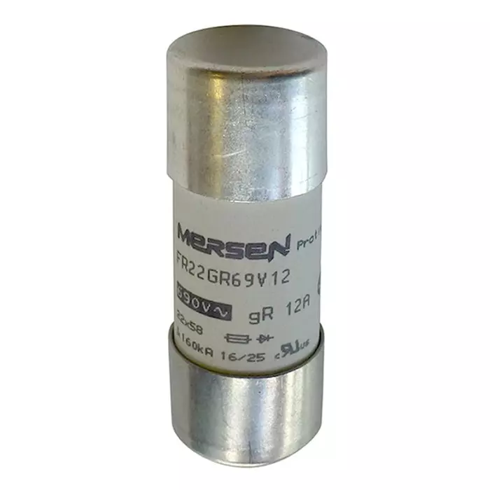 Mersen FF Cartridge Fuse 50 A 500 V DC, 690 V AC & 700 V AC 22x58 mm, C1018626 - FR22GR69V50T (Pack of 10 Pcs)