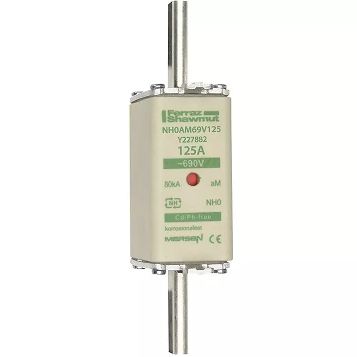 Mersen NH Fuse 125 A 690 V AC NH0, Y227882 - NH0AM69V125 (Pack of 3 Pcs)