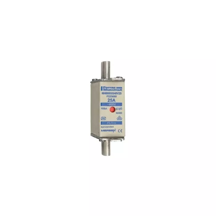 Mersen NH Fuse 25 A 400 V AC NH000, NH000GG40V25 (Pack of 3 Pcs)