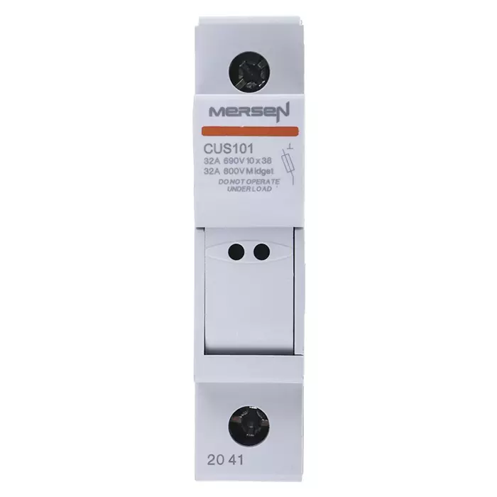 Mersen Rail Mount Fuse Holder 32 A for 10.3x38.1 mm Fuse 1P 690 V AC to 1 kV AC/DC, G1062721 - CUS101