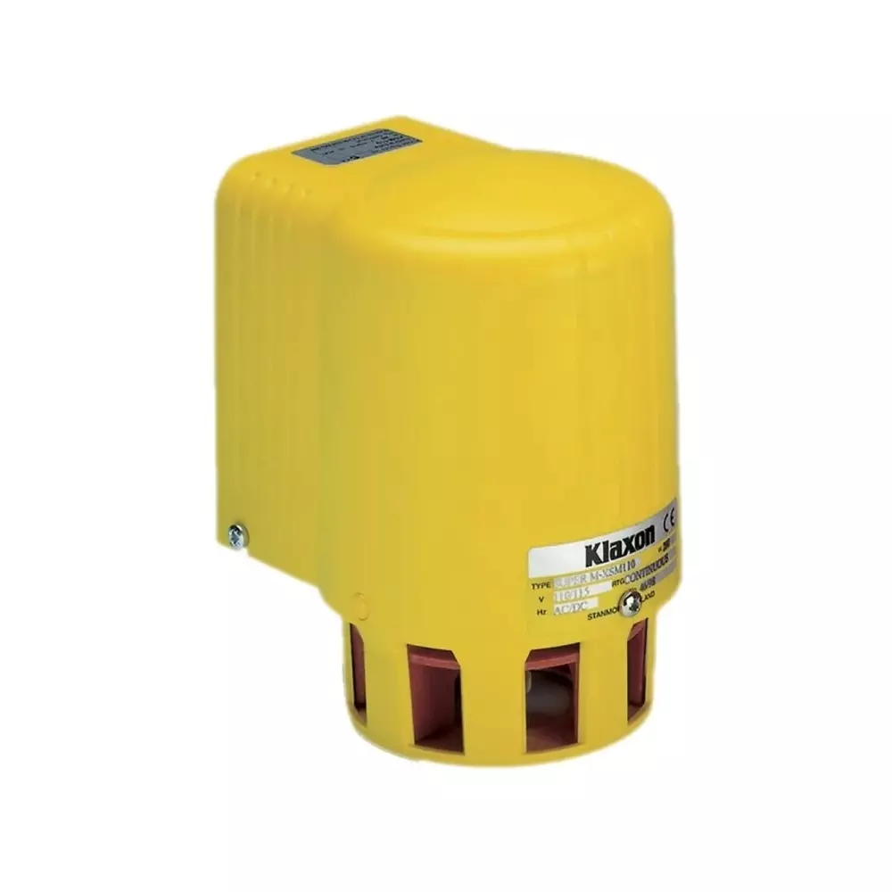 Klaxon Super M Series Siren, 110 V AC, 127dB at 1 m, AC, SLD-0001
