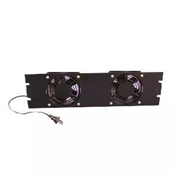 Hammond PPG 3U 2-Fan Panel Assembly Black Color, PPGPFPA