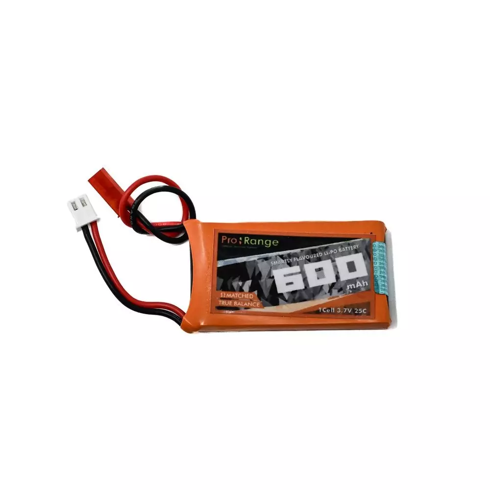 Pro-Range 3.7V 600 mAh 25C 1S Lithium Polymer Battery Pack
