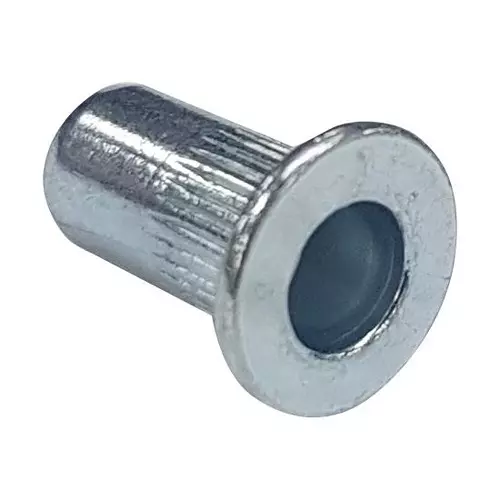 TR FASTENINGS Rivet Nut, Steel, Electro Zinc/Cr3, M8, W/M8Medium/Flg/Oe/St/Kg (Pack of 100)