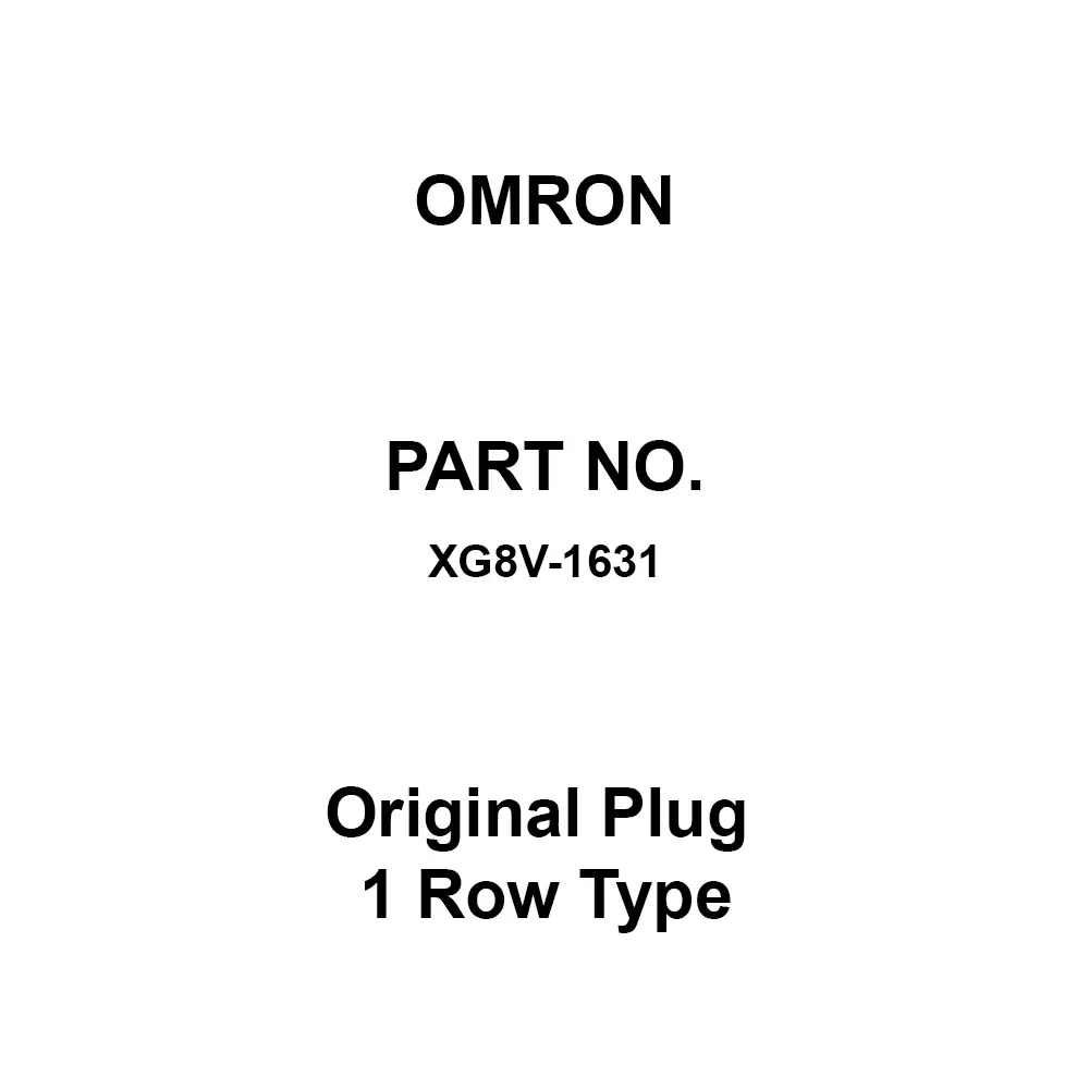 Omron Original Plug 1 Row Type AC 300 V Rated Voltage, XG8V-1631