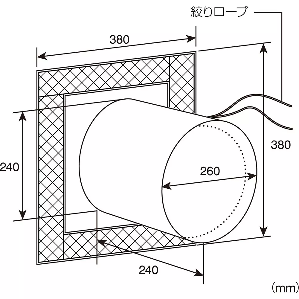 hozan-duct-sleeve-380x380x240-mm-outer-dimension-z-951-240