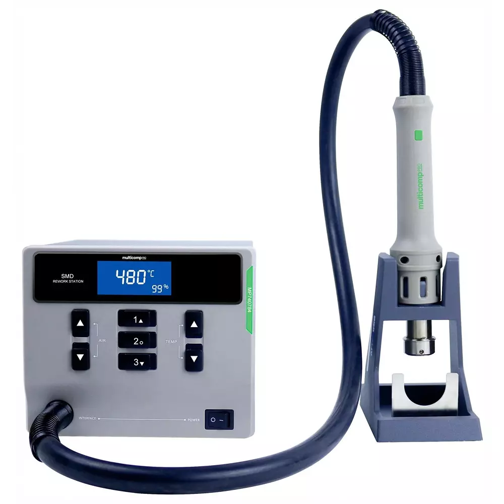 MULTICOMP PRO Hot Air Station 230 V Supply Voltage VAC Handle Kit Contents UK Type G Plug, MP740784 UK