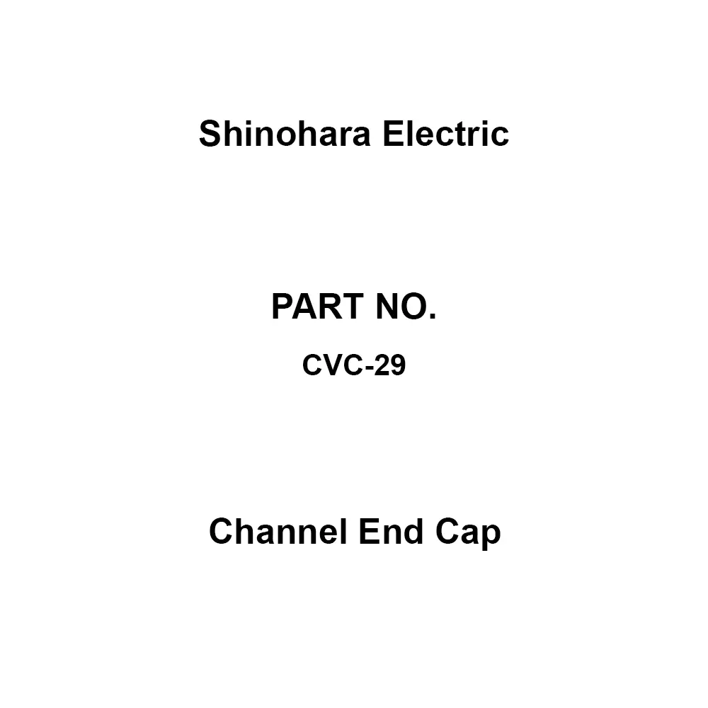 Shinohara Electric Channel End Cap, CVC-29 (Pack of 50)