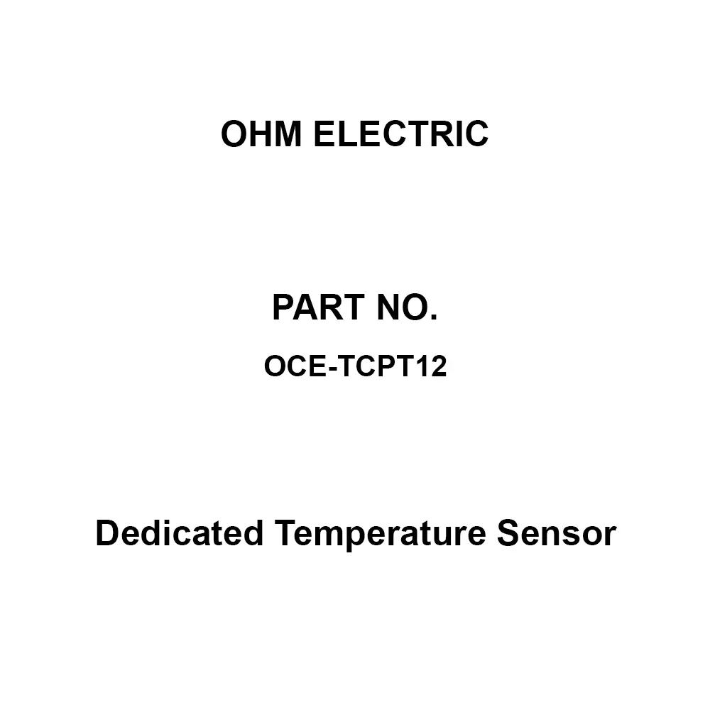 OHM ELECTRIC Dedicated Temperature Sensor -50 to 100 ℃ Temp Range Plate insertion type, OCE-TCPT12