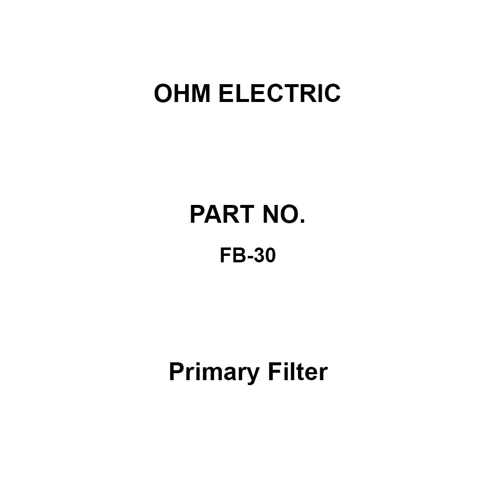 OHM ELECTRIC Primary Filter Polypropylene + thick paper Material, FB-30 (Pack of 5)