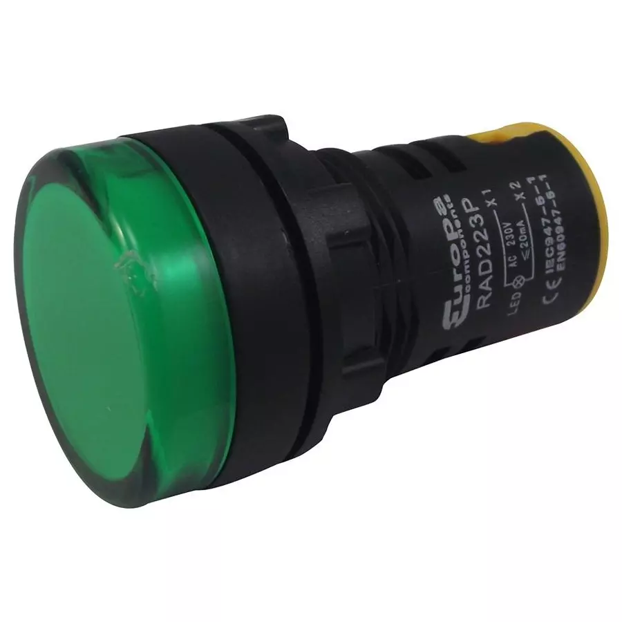MULTICOMP PRO LED Single Colour Indicators 22MM SWITCHES LED PILOT GREEN 230V, RAD223P